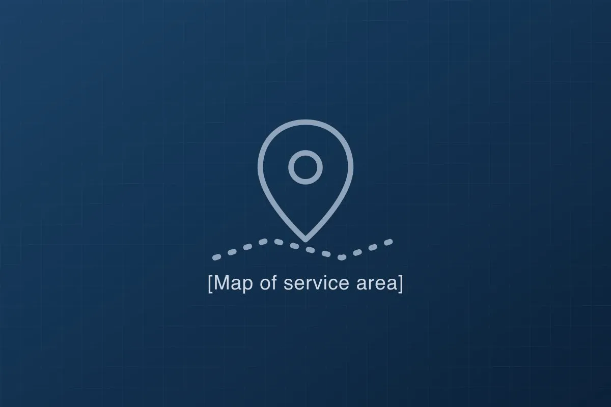 [Map of our service area]